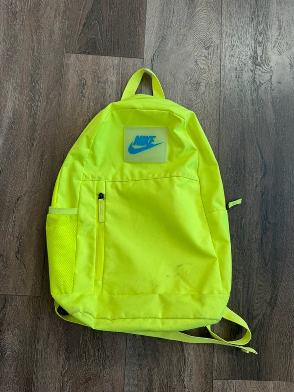 Nike backpack in neon yellow